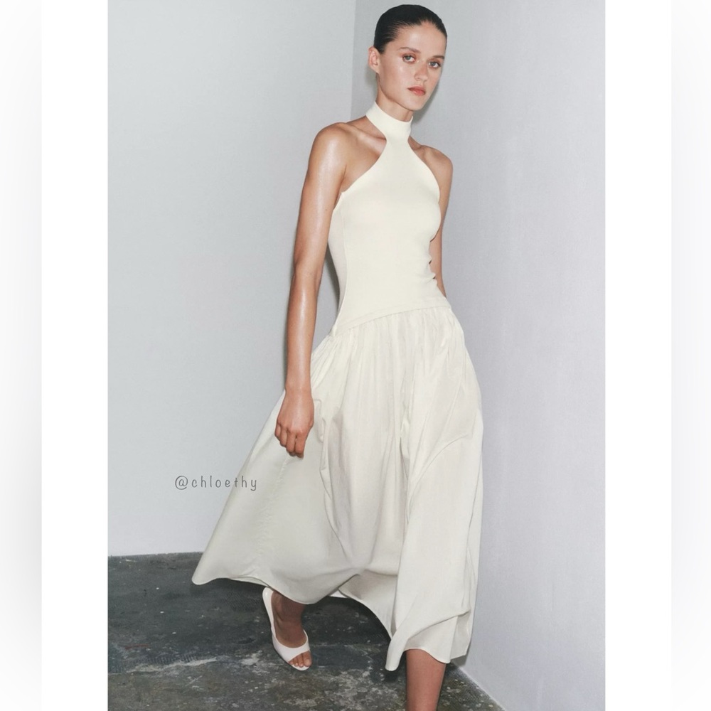 Zara COMBINATION HALTER DRESS